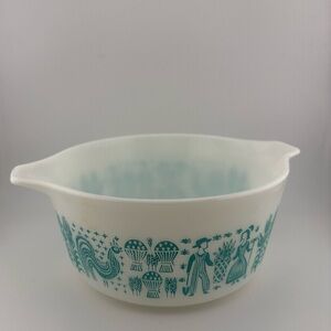 Vintage Pyrex Amish Butterprint Round Casserole Dish 474